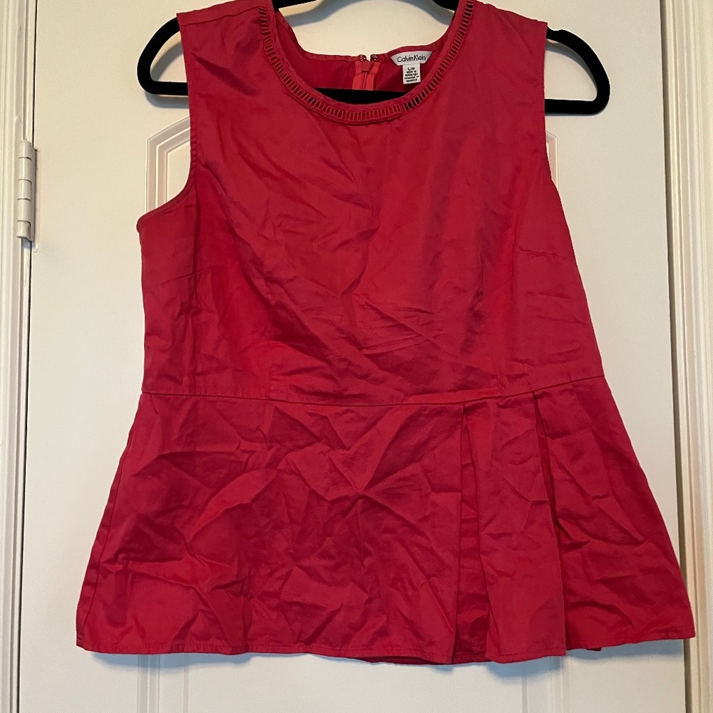 Calvin Klein | Pink Peplum Top